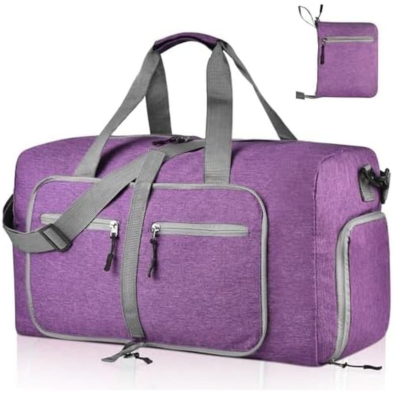 Bolsa De Viagem Dimayar 65L Para Homens E Mulheres-Mochila Dobrável Com Compartimento Sapatos-Bolsas Noturnas À Prova D'