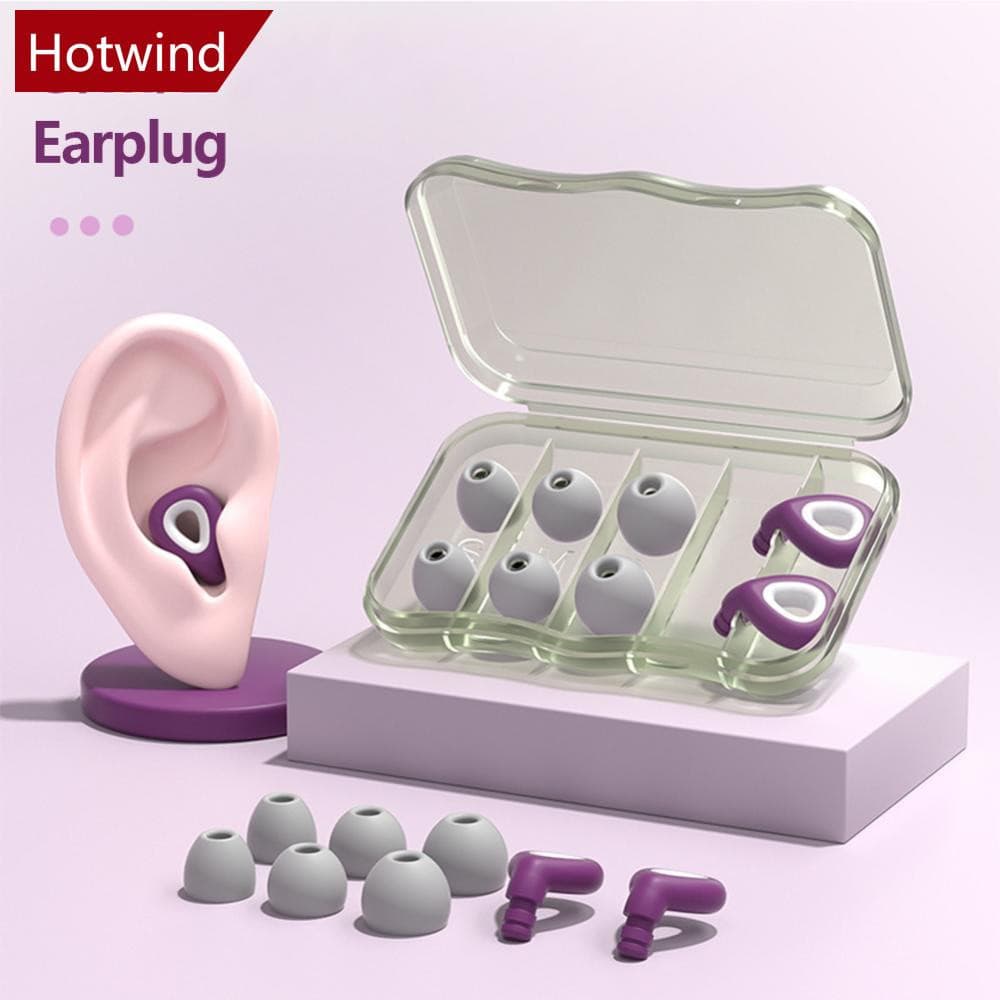 Tampões Auriculares De Redução De Ruído Em Silicone HOTWIND Silenciosos Laváveis E Reutilizáveis K7P1