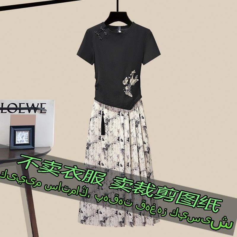 26277 roupas padrão de corte novo estilo chinês roupas femininas este ano Popular lindo vestido de duas peças versão fem