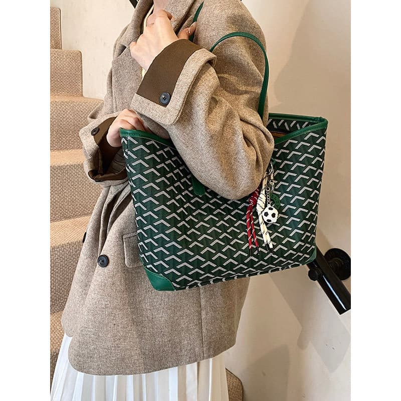 Bolsa de grande capacidade feminina 2026 Super quente moda impressa de um ombro axilas saco estudante classe Commuter su