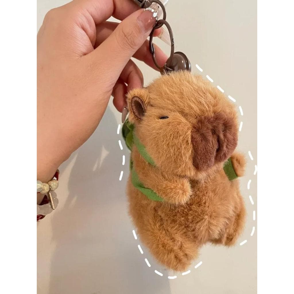 Kapibara boneca Anti-perdido chaveiro pingente influenciador capivara feio bonito pingente bonito saco garra máquina bon