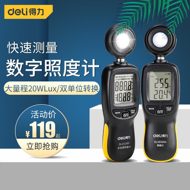 Medidor de iluminação poderoso, fotômetro de alta precisão, testador de lumisão, Display Digital, fotômetro