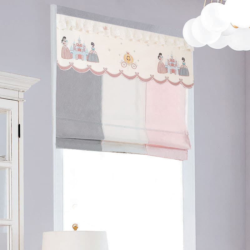 Princesa quarto cortina menina quarto das crianças pequena janela Blackout completo jardim de infância dos desenhos anim