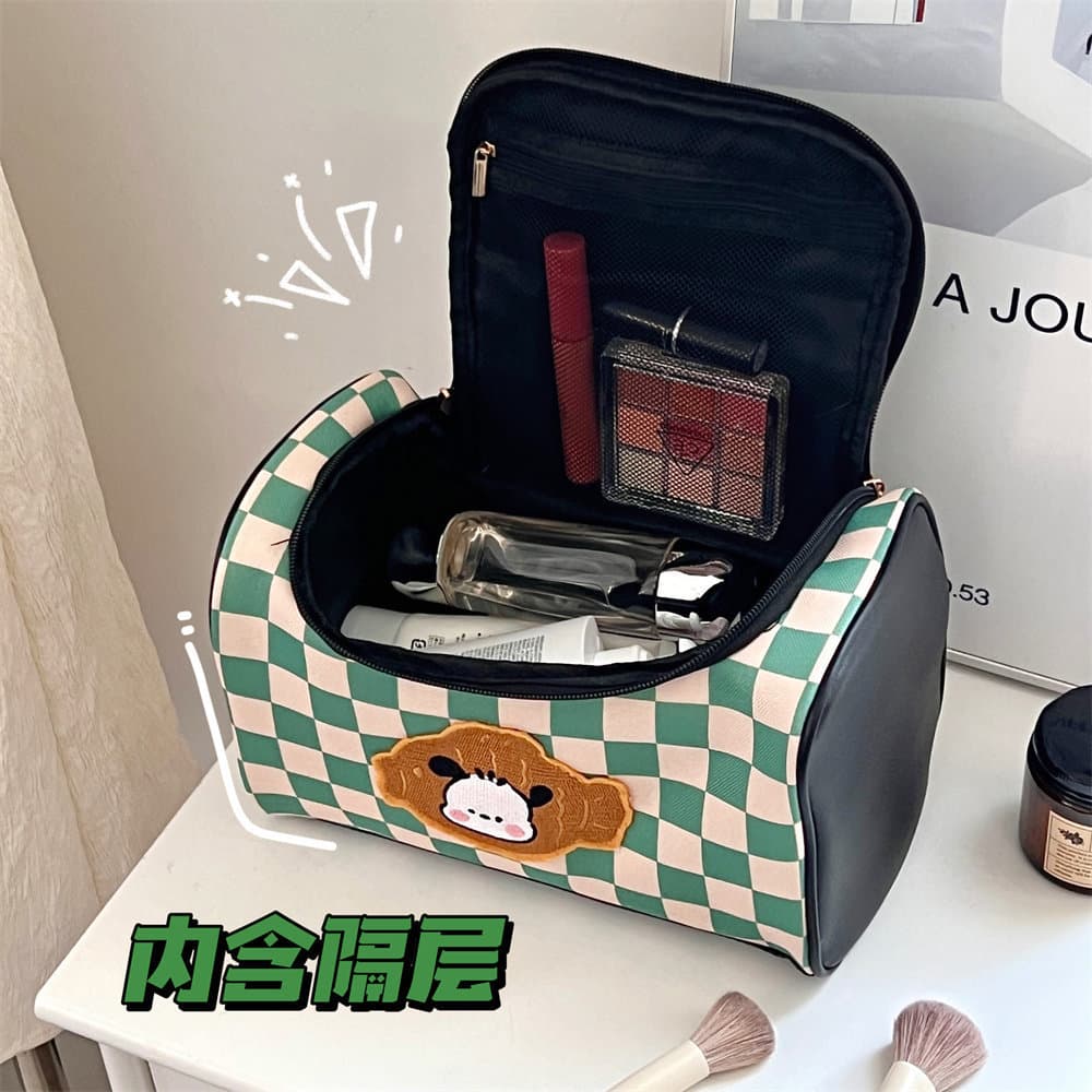Prêmio de estudante Tengyi grande capacidade Retro alto valor novo estilo menina coração xadrez saco de armazenamento po