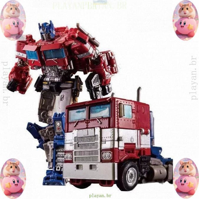 Robôs Transformers Optimus Prime, Brinquedo Transformável para Crianças e Meninos, Figura de Ação Educativa BRF2