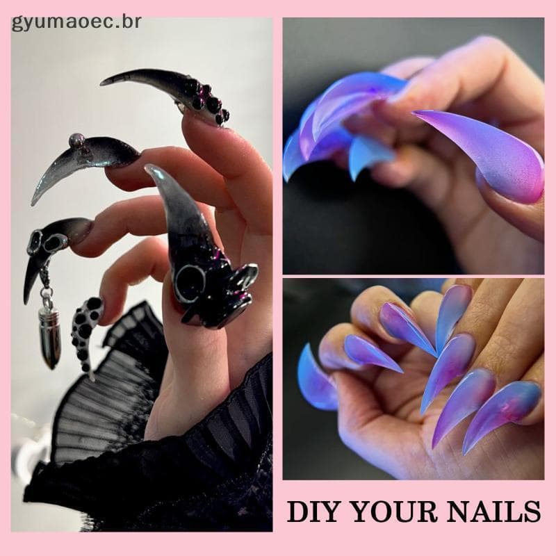 [GYU] 140pcs 3D Eagle Claw Shape Formas De Unhas Para Extensão De Garra De Dragão Acrílicas Moldes Especiais De Cobertur