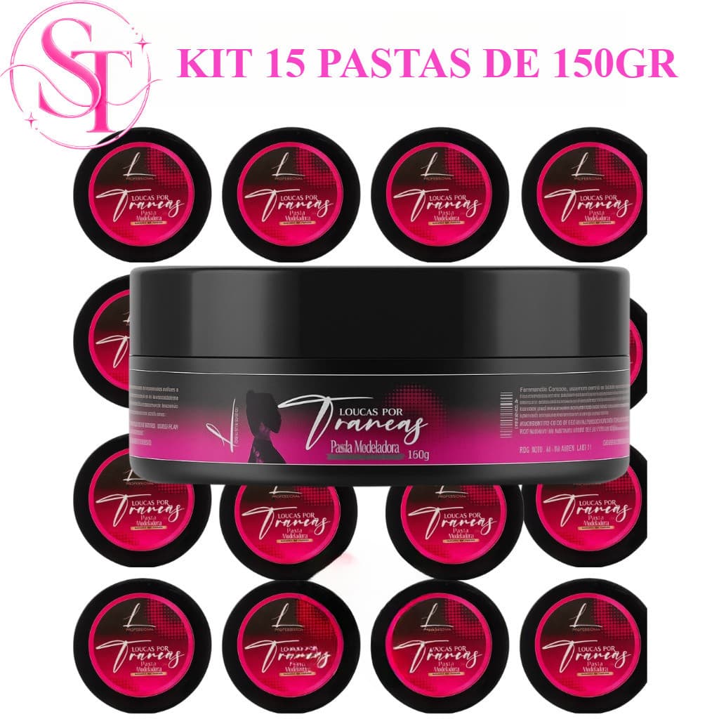 PASTA MODELADORA LOUCAS POR TRANÇAS 15 UNIDADES 150G