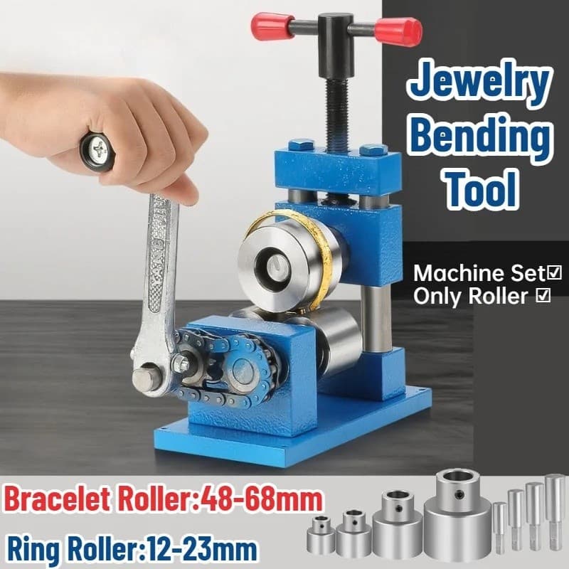 Moinho Manual De Rolamento De Joias Com Manivela Rolos De 56 Mm E 18 , Ferramenta Multifuncional Para Fazer Trabalhos De