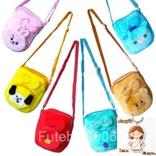 Bolsa Bts Estilo Bag Mascotes Bt21 +estilo Pelúcia Fofinho