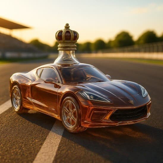 Novo decantador de uísque para carro Corvette C8 transfronteiriço AnimalWhiskeyBottle Garrafa de vinho de vidro