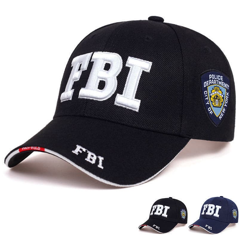 Boné de beisebol americano FBI Guard feminino chapéu de sol ao ar livre boné de beisebol masculino verão Casual chapéu d