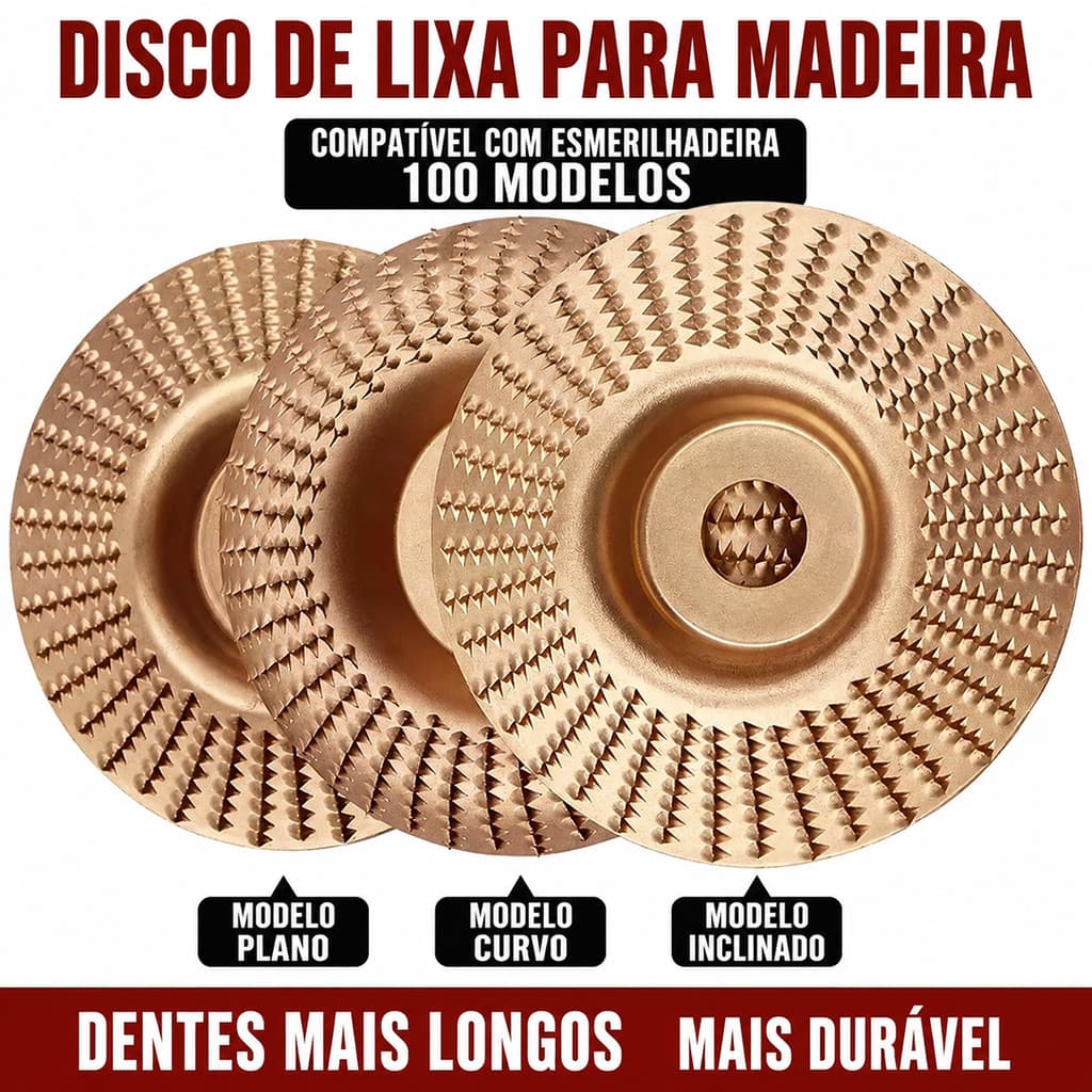 Disco De Serra Madeira 3 Peças 100mm 4 Polegadas Esmerilhadeira Corte Acessório