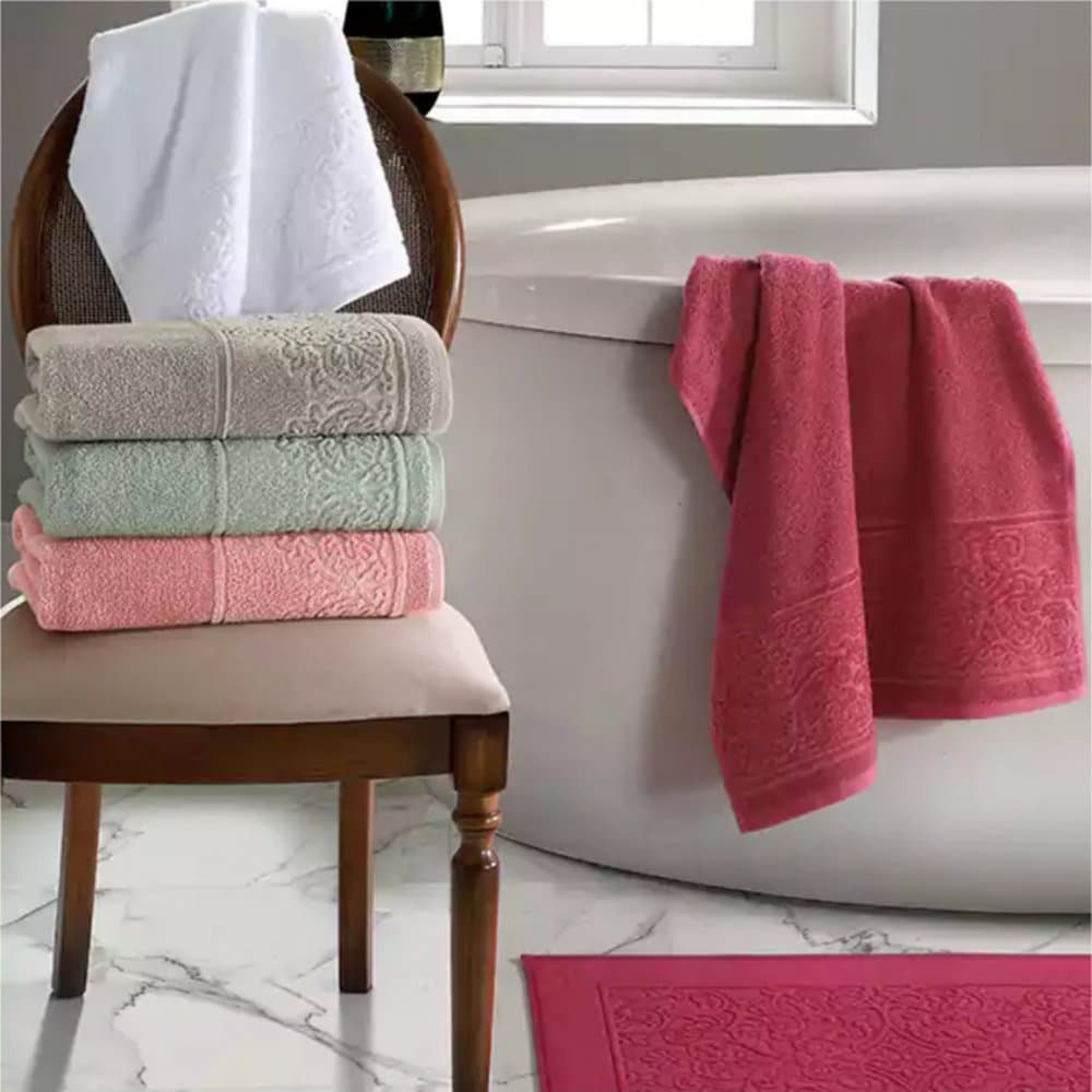 Toalha de Rosto Felpudo Jacquard Confort Döhler 500g/m² - Arabescos