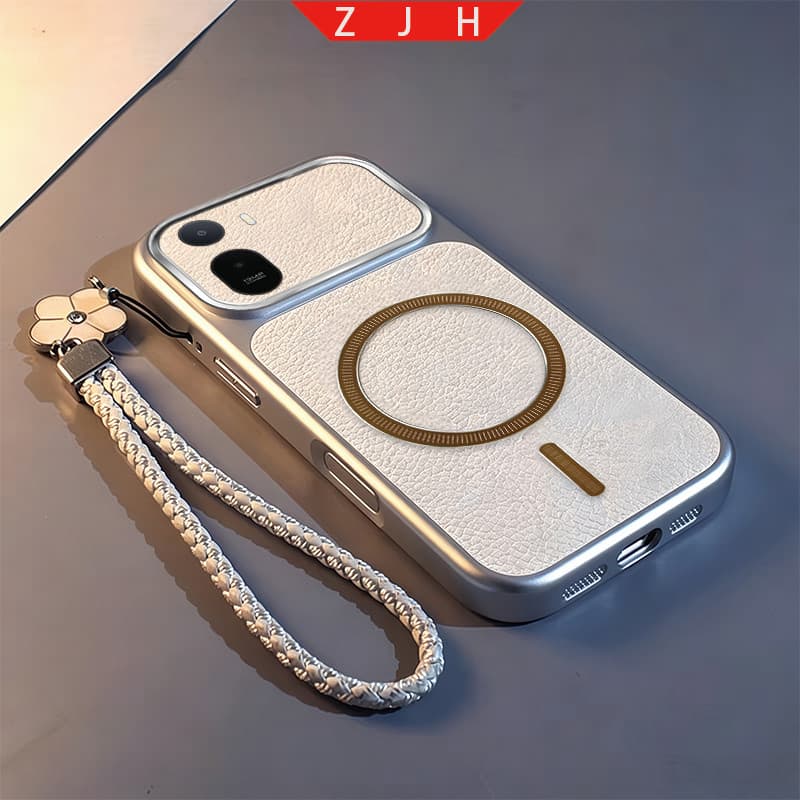 Capa TTTM para Redmi A7 PRO 4G Telefone Retro Textura de couro em relevo Capa magnética traseira para telefone Lente HD