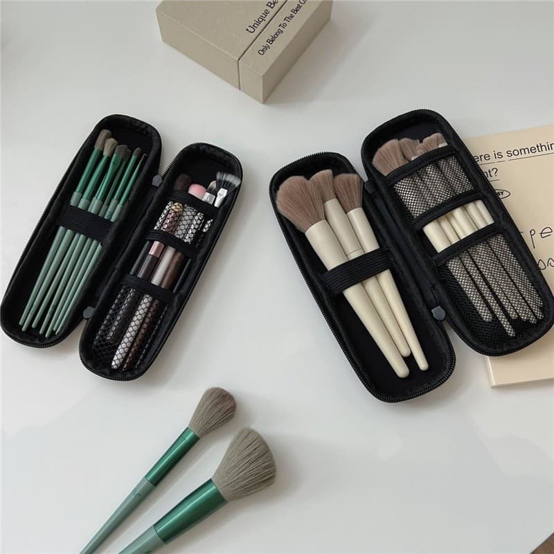 Caixa de Armazenamento de Pincéis de Maquiagem Feminina, Portátil para Viagem, para Pincéis de Maquiagem, Lápis de Sobra