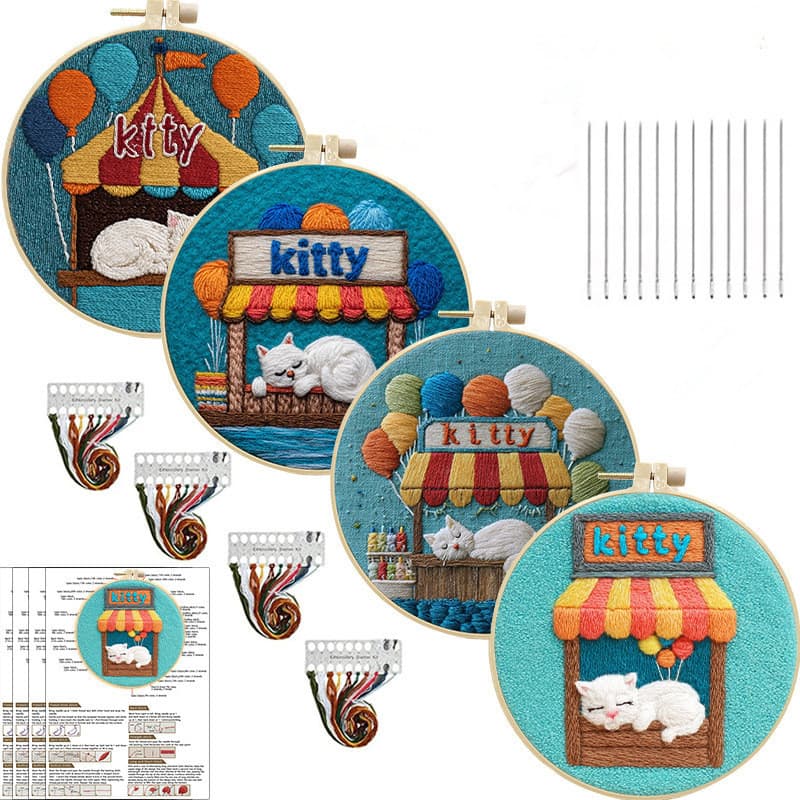 DIY Kits De Bordado Kit Costura Animal Bonito Ponto Cruz Para Iniciante Starter Arte Presente Artesanato Suprimentos