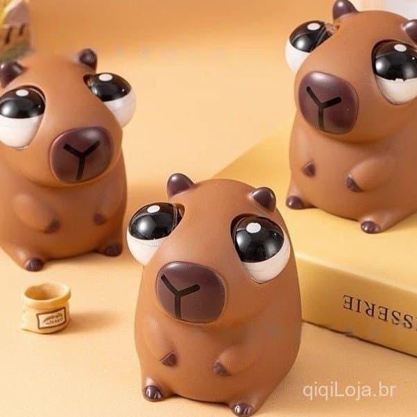 Brinquedo Dragão Capivara Antiestresse Olhos Saltando Divertido