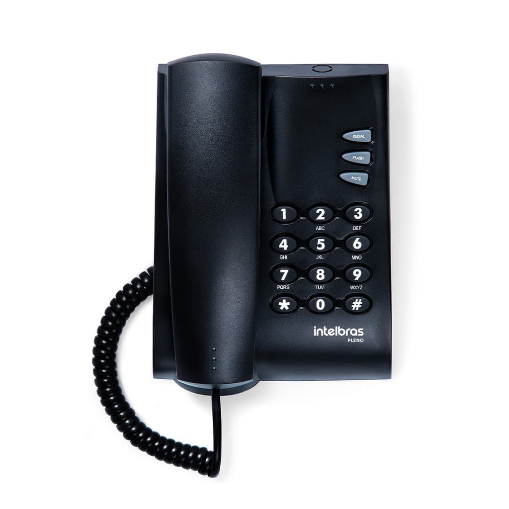 Telefone Pleno Intelbras sem chave Preto