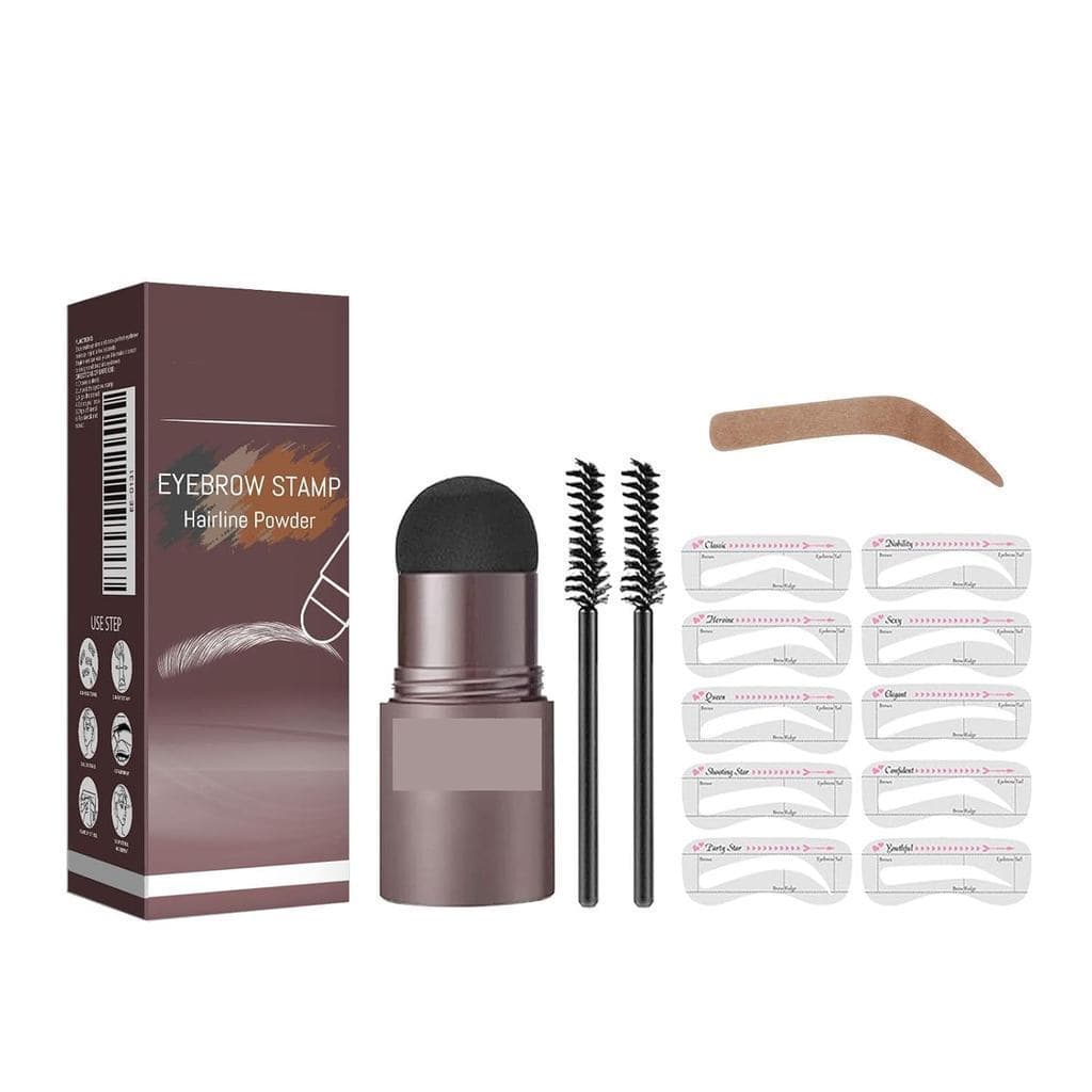 Conjunto de carimbos para sobrancelhas, equipado com moldes reutilizáveis, é à prova de manchas e à prova d'água, e pode