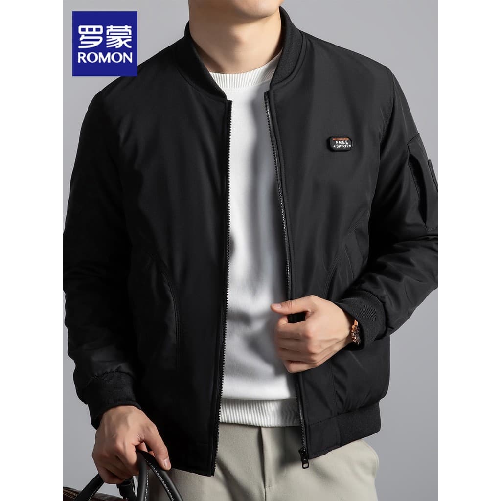 Lomon uniforme de beisebol jaqueta masculina 2026 primavera novo estilo Casual solto preto bombardeiro jaqueta roupas ma