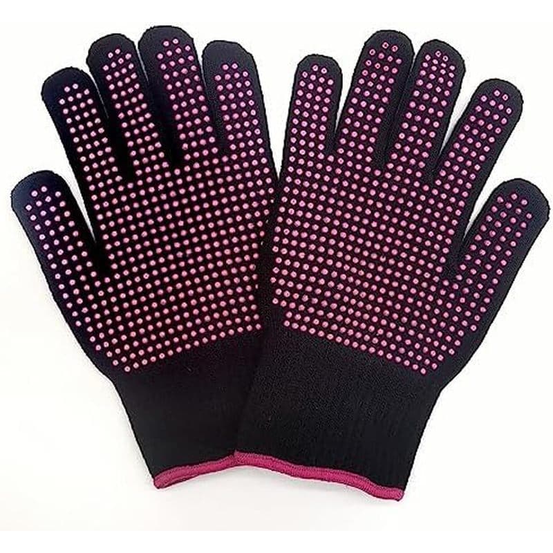 Bestac 2 Unidades De Luvas Resistentes Ao Calor Com Colisões De Silicone , Anti-De Cabeleireiro Para Chapinha , Modelado