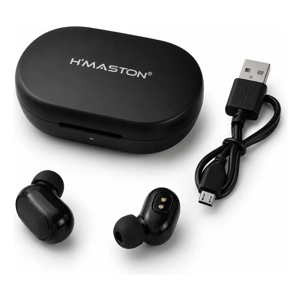 Fone Sem Fio Bluetooth H'maston Rs26 In Ear Display Led