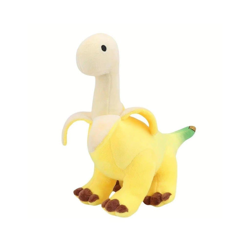 Brinquedo de Pelúcia com Design de Brontossauro Banana Fofo, Animal de Pelúcia Macio, Dinossauro de Pelúcia Macio, Bonec