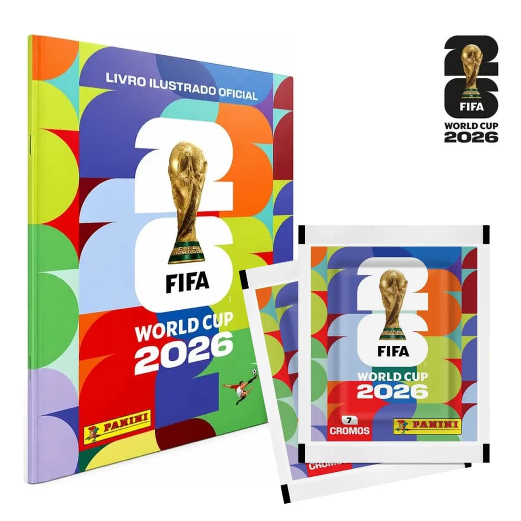 Kit ÁLBUM 14 Figurinhas Copa Mundo Fifa 2026 LBUMe2Envelopes