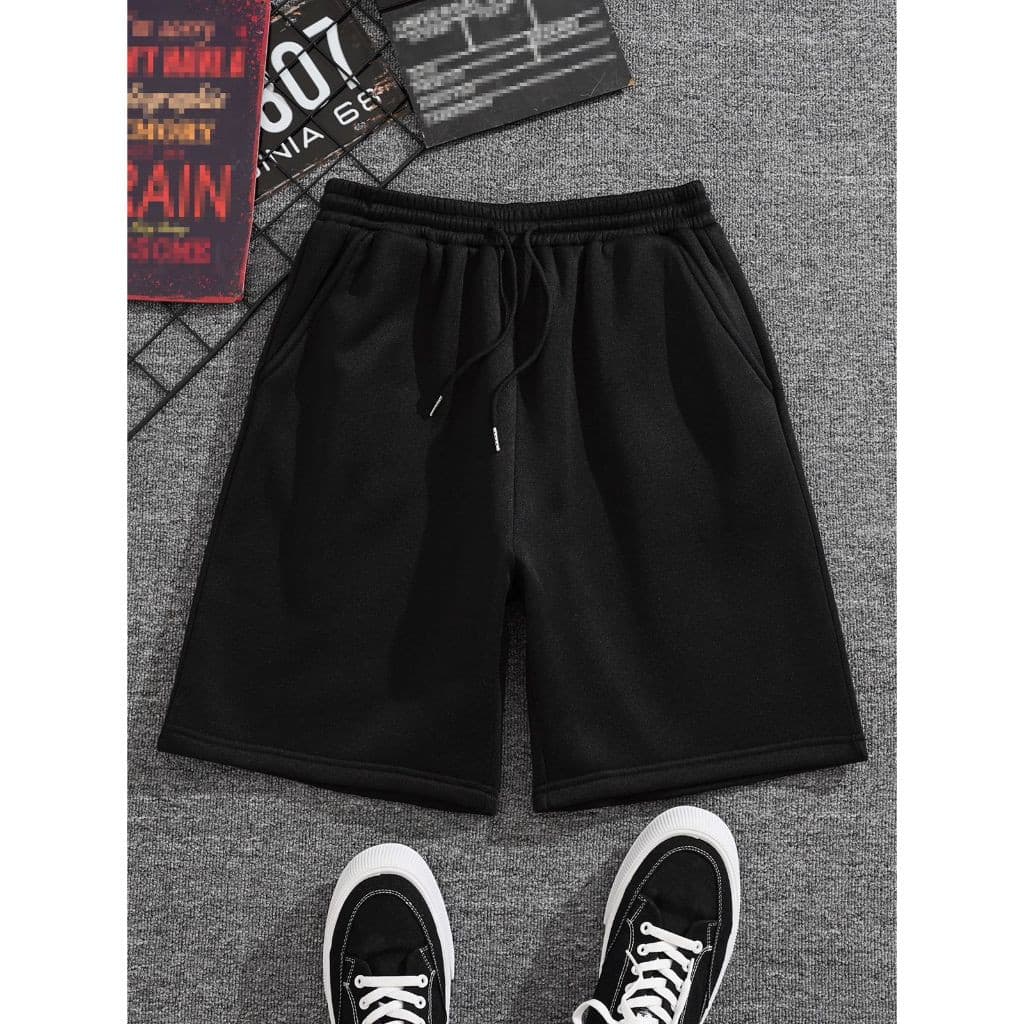 Bermuda Moletom Masculina Lisa Sem Estampa Short Algodão E Poliéster Premium Reforçado