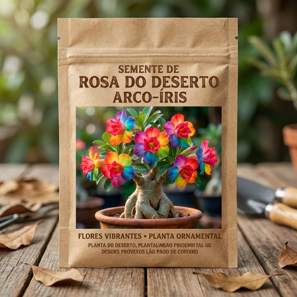 Sementes de Rosa do Deserto (Adenium obesum) – Flores Arco-Íris