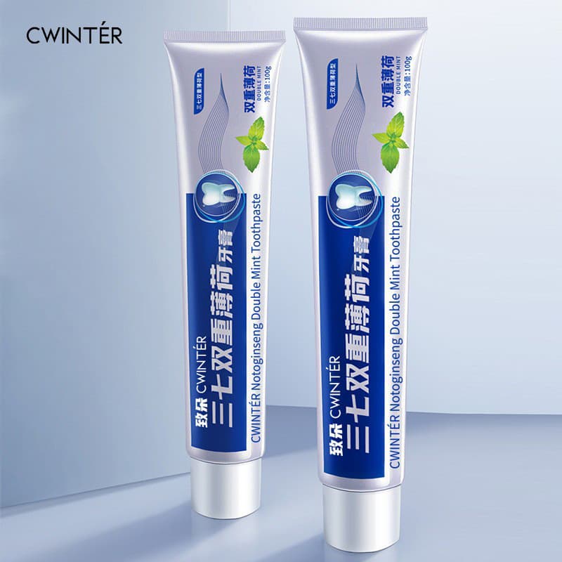 Pasta de Dente Zhiduo Panax Notoginseng Double Mint Limpa Profundamente os Dentes, Refresca o Hálito e Cuida da Saúde Or