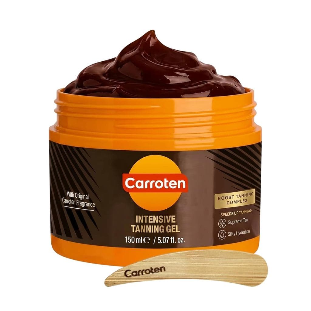 Carroten Intensie Gel Bronzeador, Acelerador de Bronzeamento, 5 oz |   Não Oleoso, Resistente à Água com Óleo de Cenoura