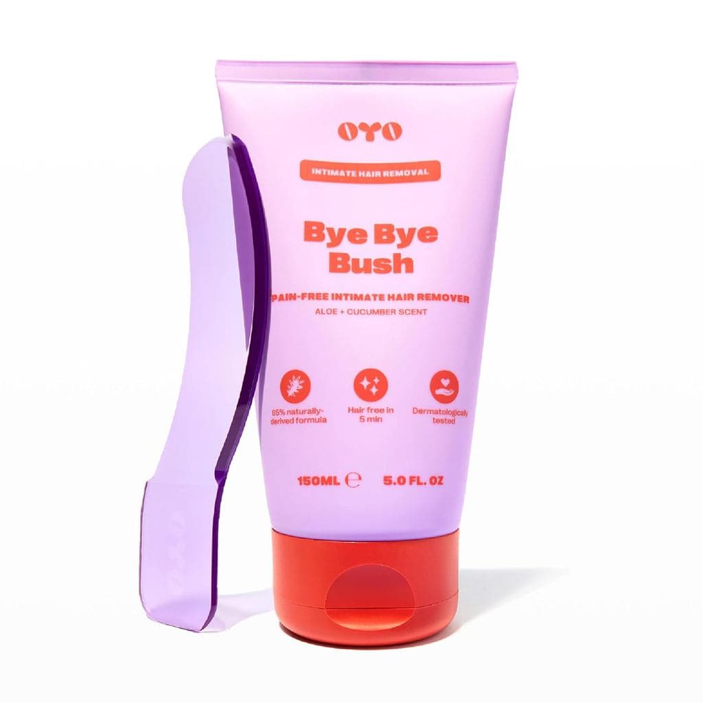 Bye Bye Bush da OYO - Creme Depilatório para Mulheres, adequado para áreas íntimas, linha do biquíni, parte interna das