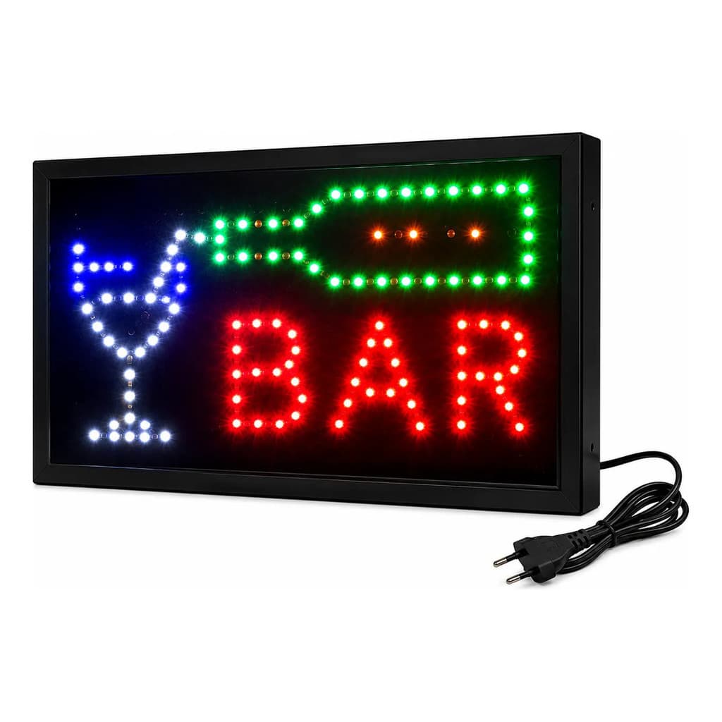 Painel Led Bar Luminoso 48x25cm Letreiro Neon 110v Comércio