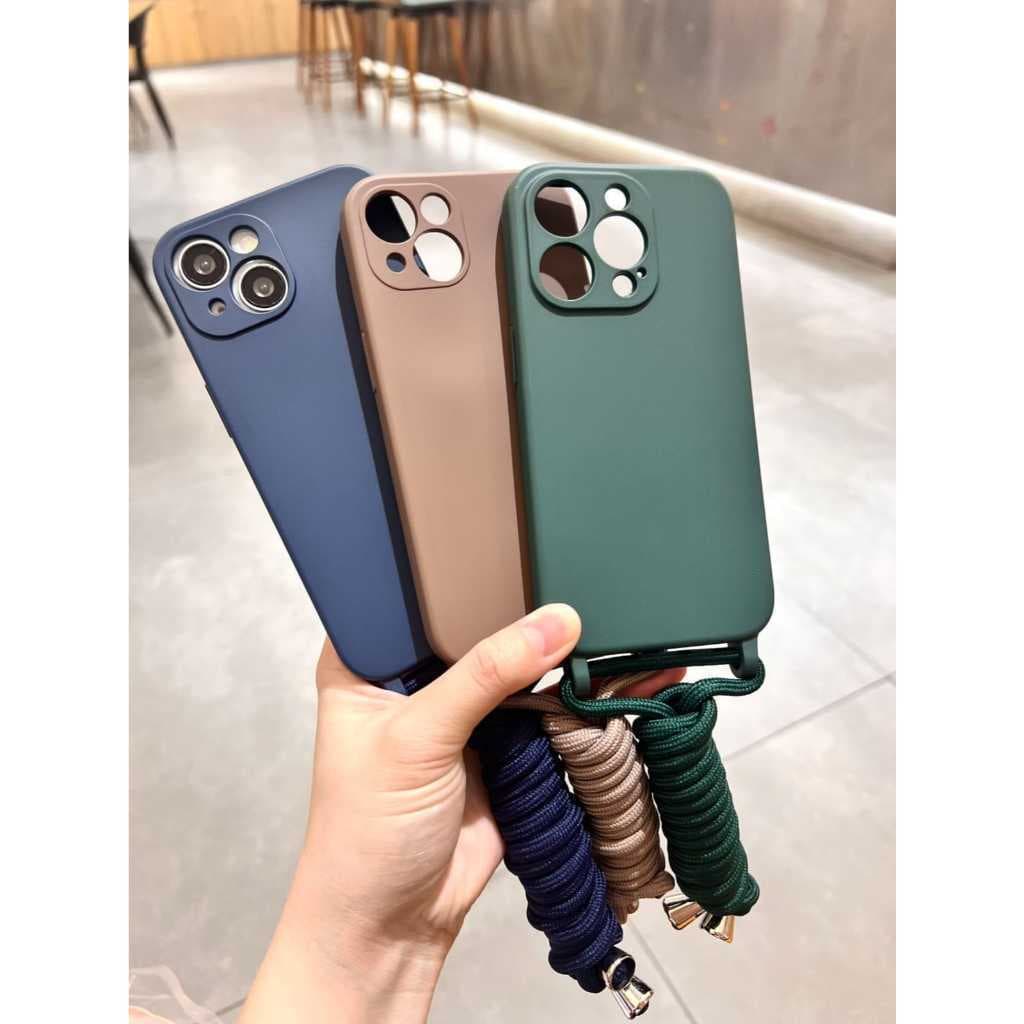 Case Cordão de pescoço Aveludada para iPhone 16 PRO MAX 15 14 PRO 13 PRO 12 11