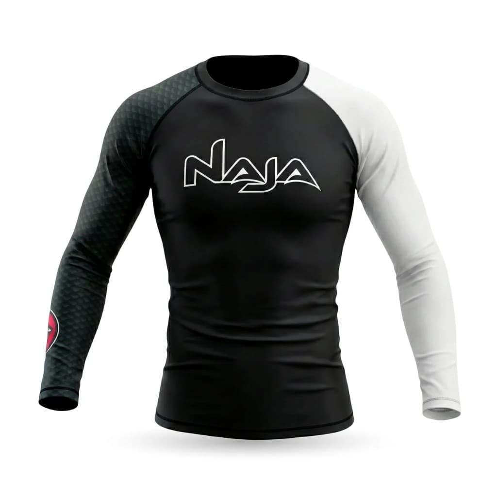 Rash Guard Treino Compressão Manga Longa Snake Branco - Naja