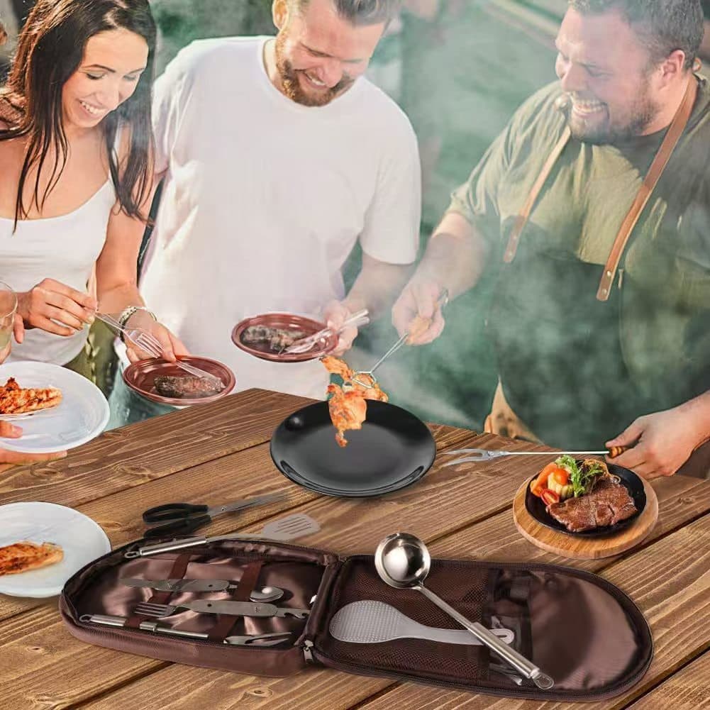 Panelas ao ar livre saco de armazenamento portátil acampamento ao ar livre utensílios de cozinha saco de armazenamento u