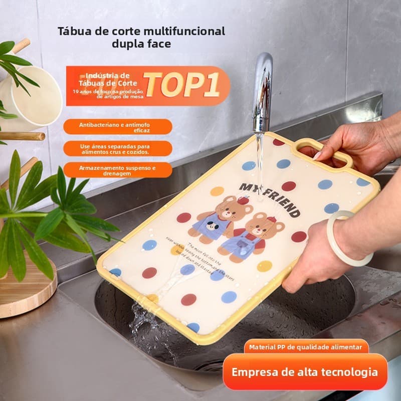Tábua de corte de plástico dupla face PP de qualidade alimentar Tábua de corte antibacteriana antimofo Tábua de corte an