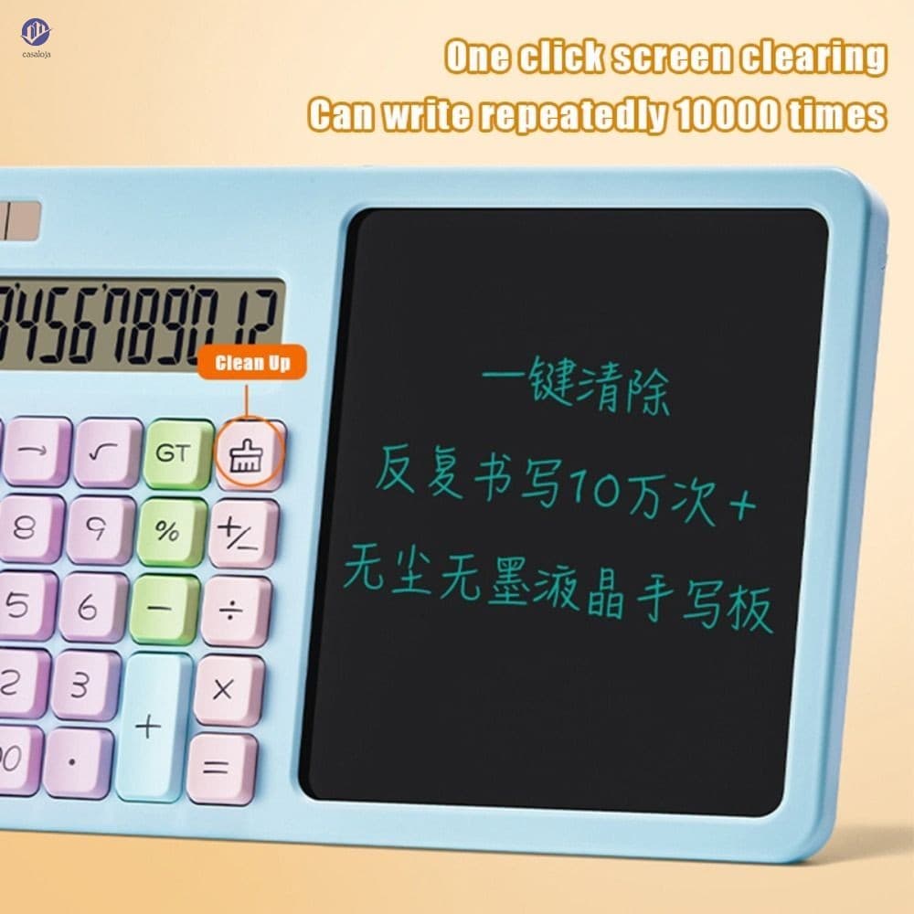 Calculadora Científica Solar De 12 Dígitos-Tela LCD Grande De Potência Dupla Para Estudantes