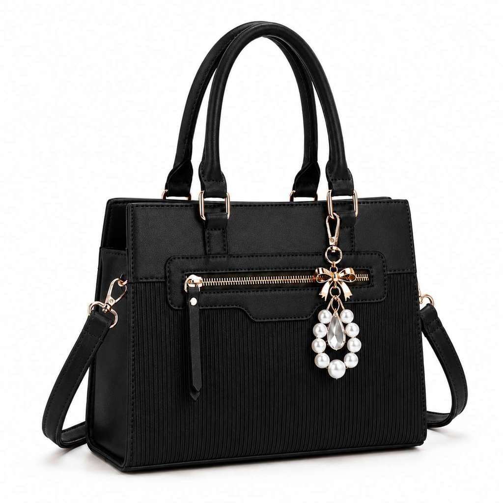 Bolsa Feminina Com Chaveiro Tira Colo Faixa de Mão De Couro Tranversal L8053#