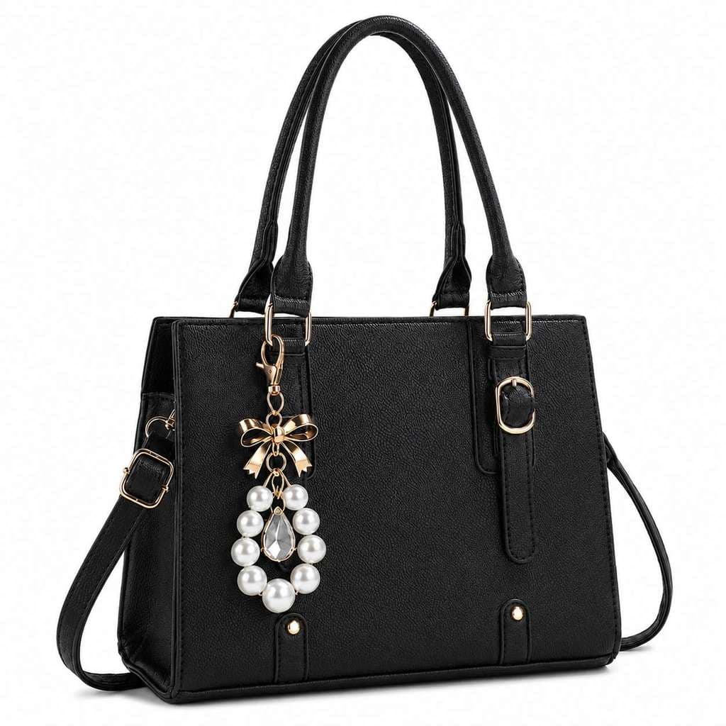 Bolsa Feminina Com Chaveiro Tira Colo Faixa de Mão De Couro Tranversal L8054#
