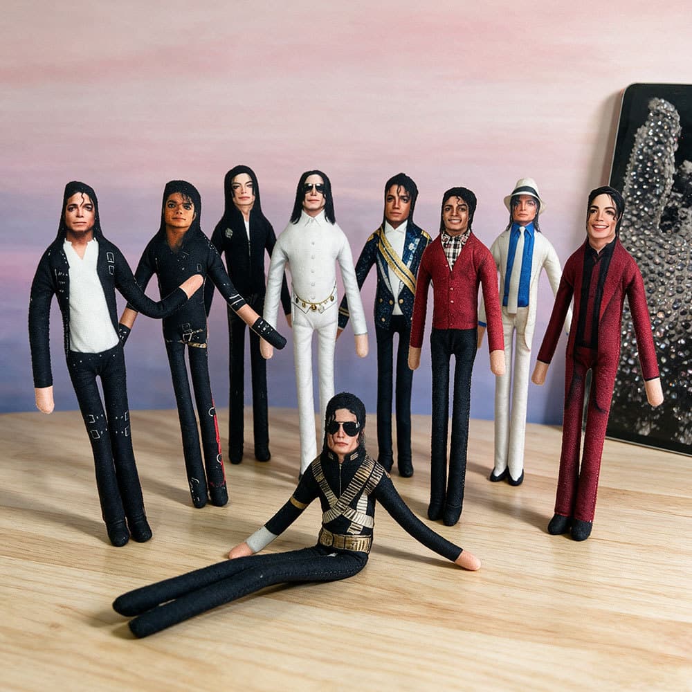 Fio Incorporado Michael Jackson Boneca Abstrata PP Algodão Poseable Figura Engraçada Presente Colecionável Amigos