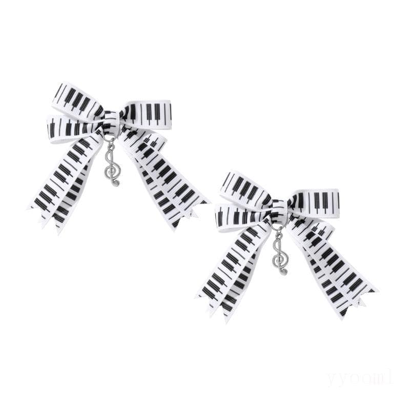 yyooml 2000s Musical Grampo Cabelo Punk Piano Chave Lady Edgy Flat Clip