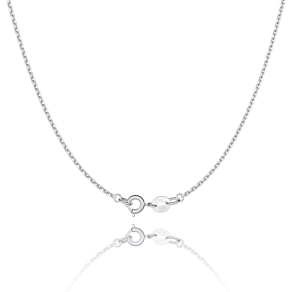 Jewlpire Colar de Corrente em Prata Esterlina 925 para Mulheres, Corrente de 1,1mm com Fecho de Mola Aprimorado - Corren