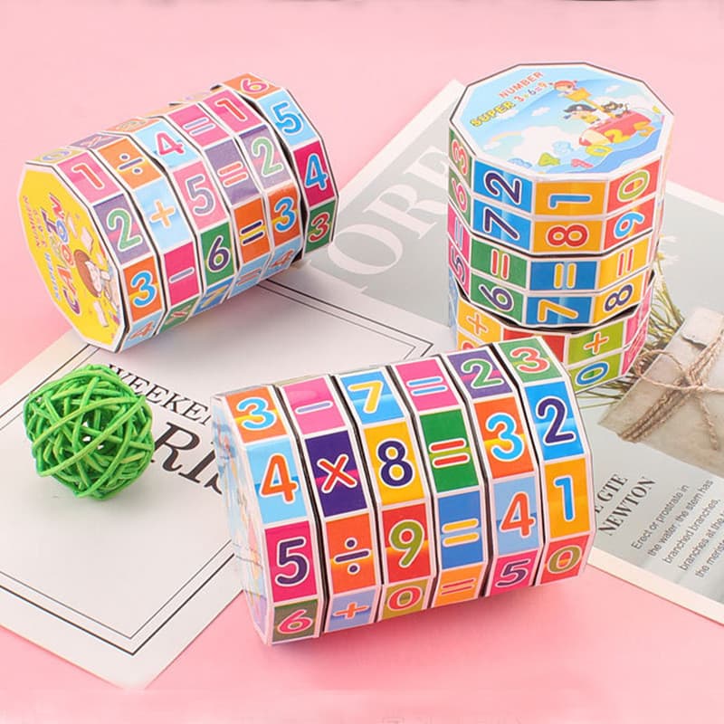 Cubo Mágico Cilíndrico de Plástico, Brinquedo de Cubo Mágico Numérico para Crianças, Cubo Mágico Cilíndrico 7.23 SGEM