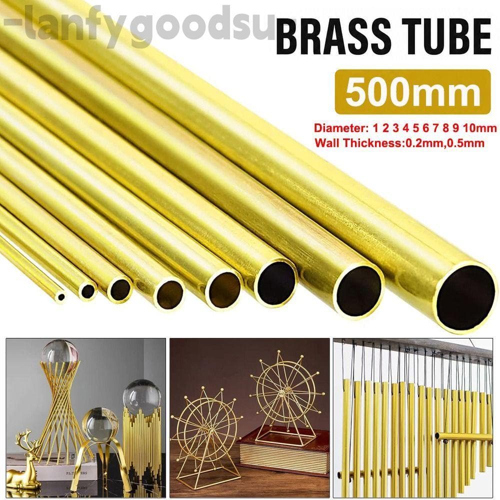 LANFYGOODS Tubo De Latão , Redondo Oco De 500mm 1mm-10mm De Diâmetro DIY