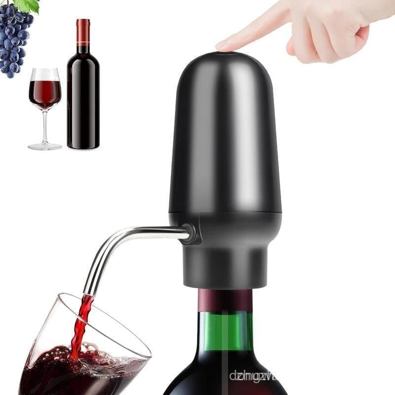 Aerador de Vinho Elétrico, Bomba Dispensadora para Garrafas de Vinho, Design Elegante em Aço Inoxidável, Recarregável, P