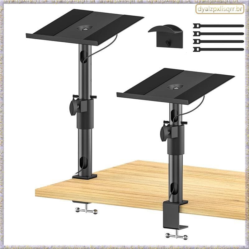 [Fsp] 1 Par De Suporte Universal Para Alto-Falante De Mesa Com Braçadeira , Estante Ajustável Em Altura E Ângulo Abraçad