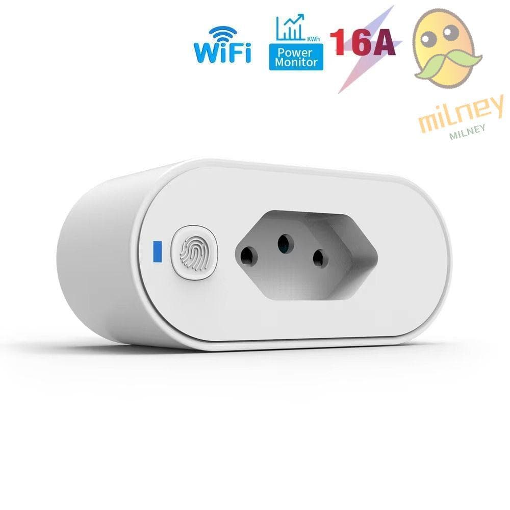 Adaptador De Tomada Inteligente MILLNEY , Controle De Voz Tuya WiFi Conectividade Brasil Smart Plug , Monitoramento De E
