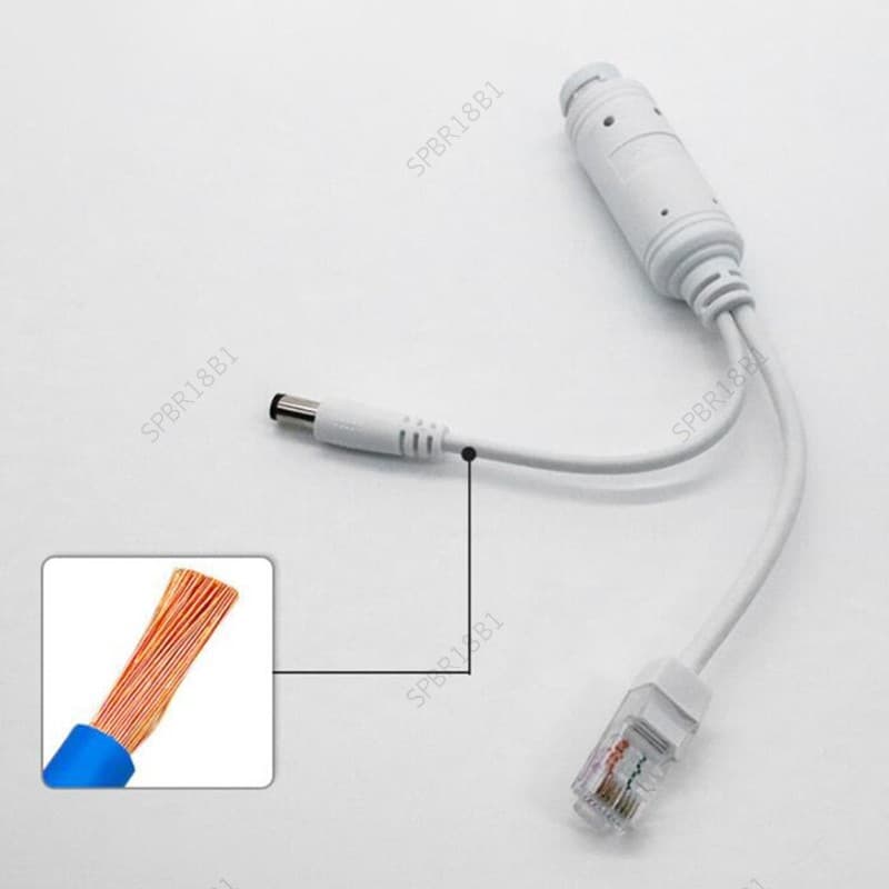 48V A 12V Poe Splitter Injetor Adaptador À Prova D'água Cabo Módulo De Fonte De Alimentação BR18B1